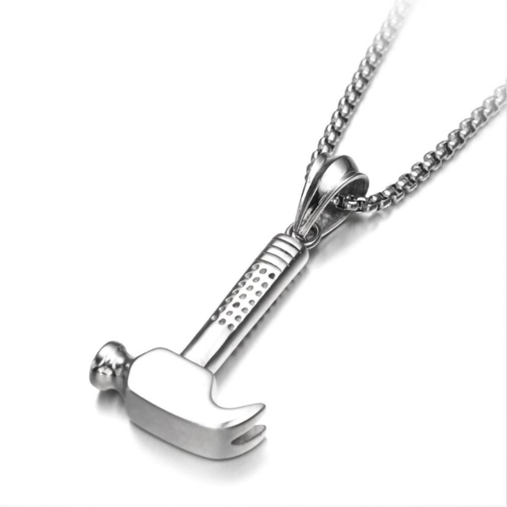 ❤️Fashion silver-plated Hammer Necklace , N90201P118 - Picture 8 of 11